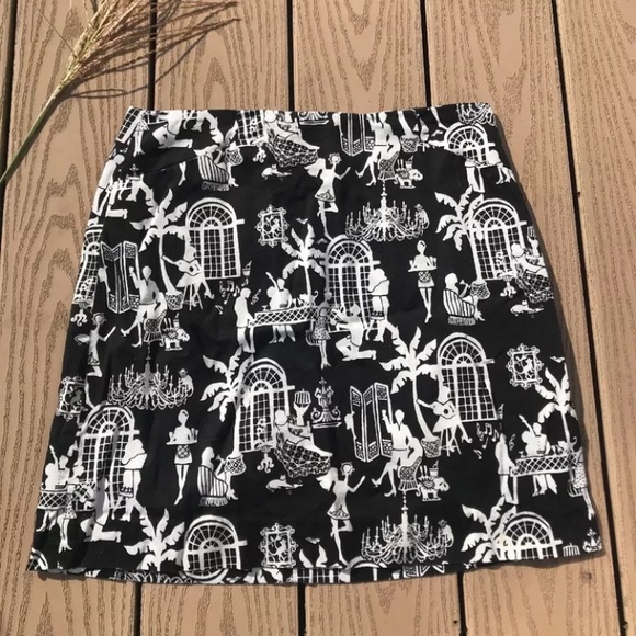 Lilly Pulitzer Holy Grail Late Night Toile Skirt - Picture 2 of 4